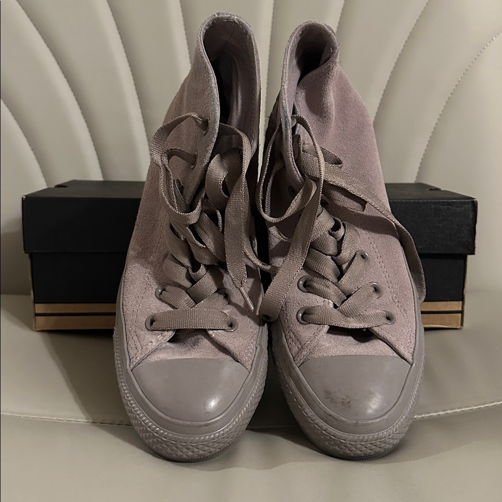 Converse Purple/Gray High-Top Sneakers